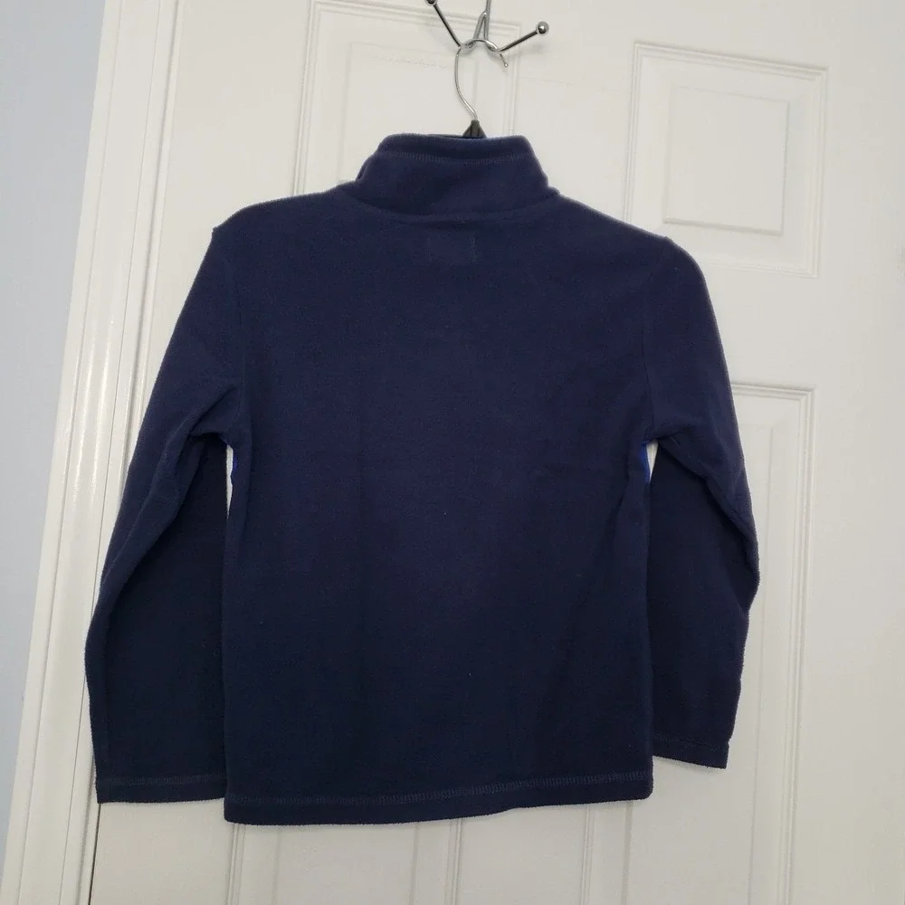 Place Boys Fleece Jacket Size‎ 7/8. Blue and black 3/4 zipper